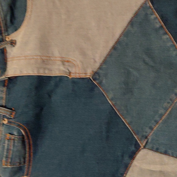 AKIRA Blue Patchwork Maxi Skirt with Fringe - Picture 5 of 8